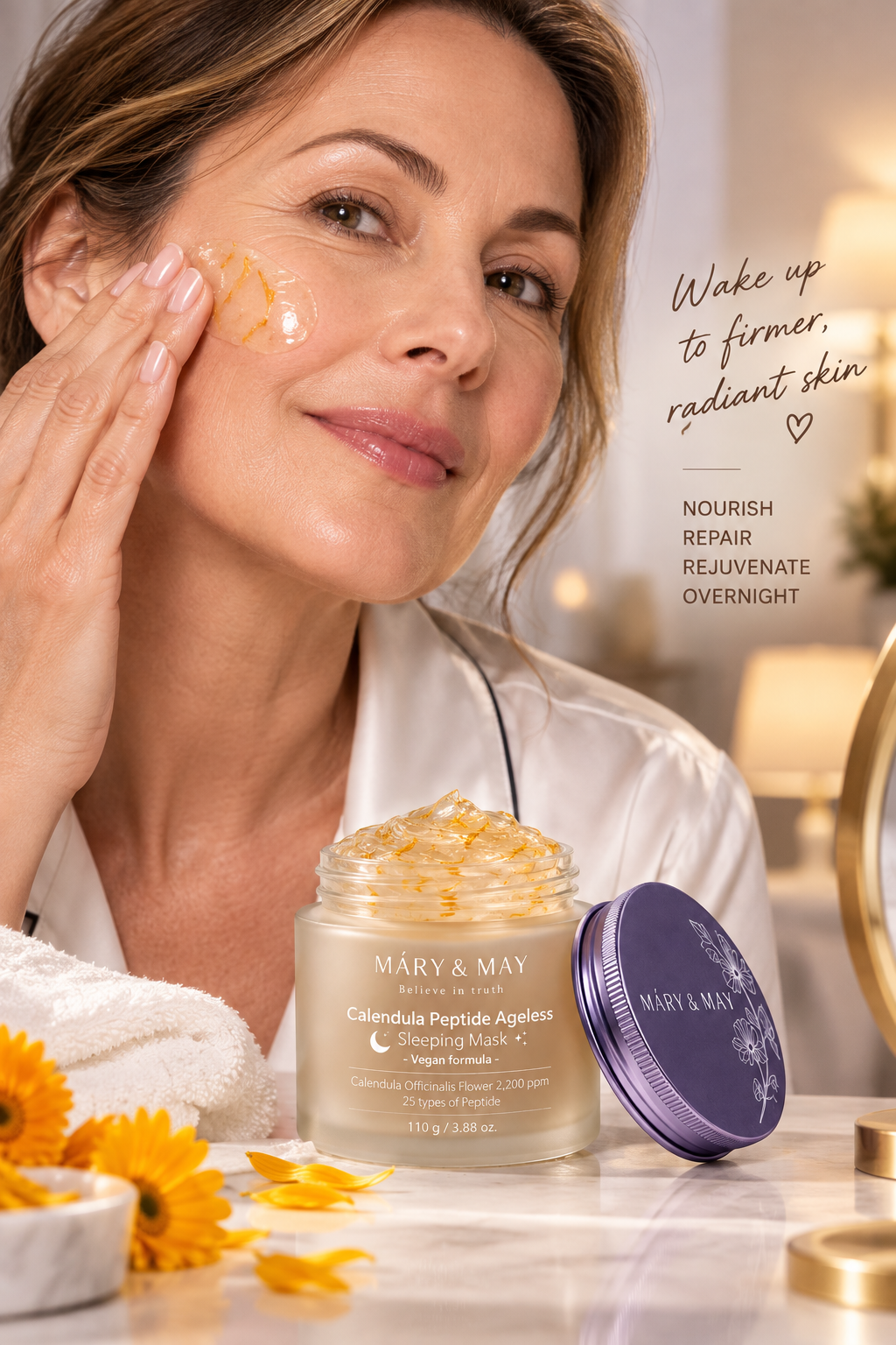 MARY & MAY Calendula Peptide Ageless Schlafmaske 30g