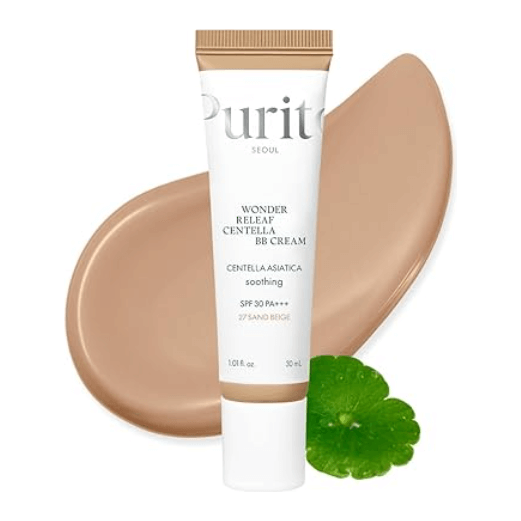 Purito Wonder Releaf Centella BB Cream Sand Beige #27 with soothing Centella Asiatica and SPF 30 PA+++