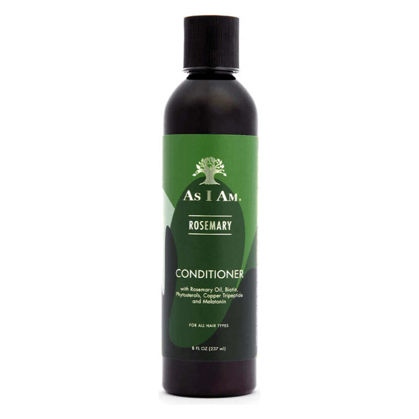 As I Am Rosemary Conditioner for strengthening and moisturizing hair and scalp with a soothing Rosemary aroma.
