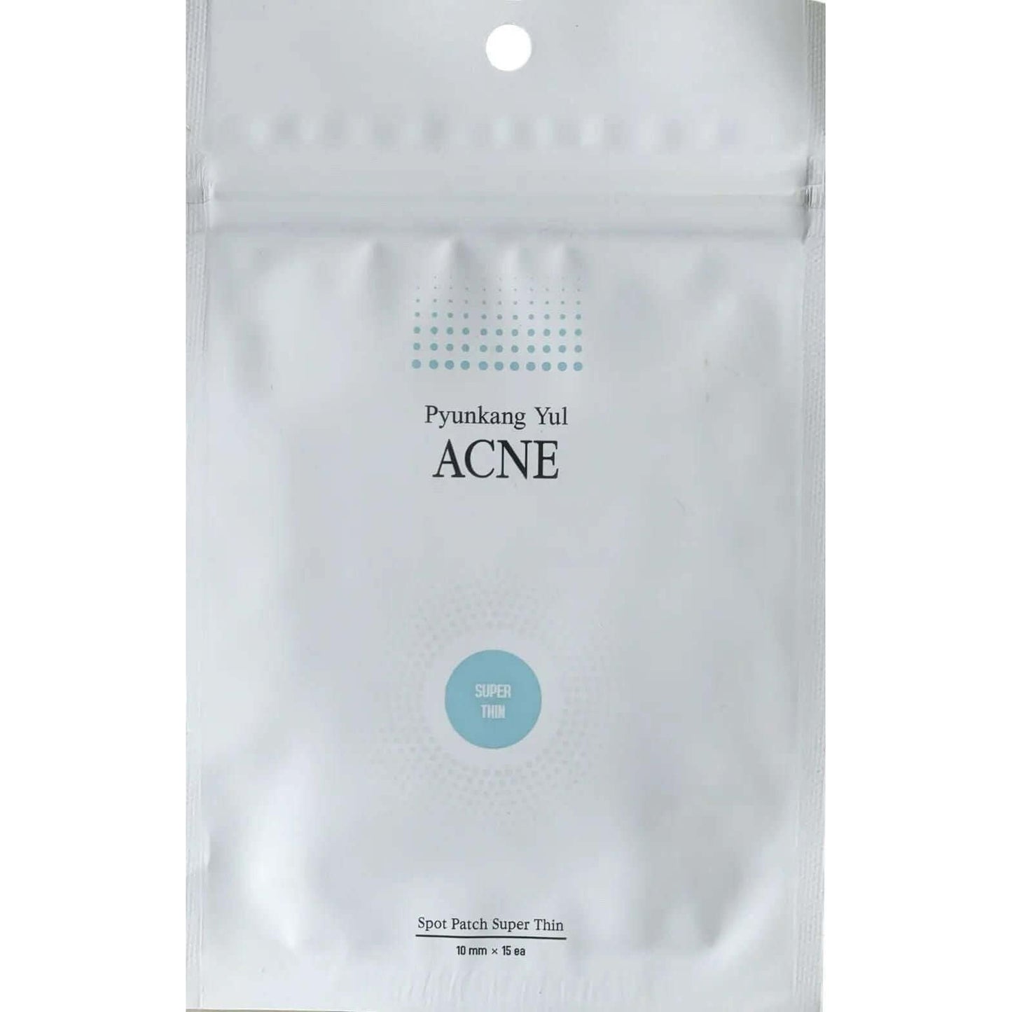 PYUNKANG YUL Acne Spot Patch Super Thin packaging showing acne treatment patches for blemishes.