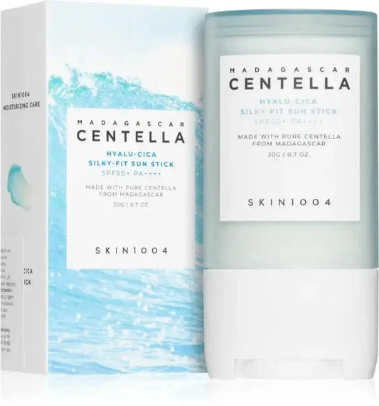 Madagascar Centella Silky-Fit Sun Stick SPF50 for mineral vs chemical sunscreen comparison.