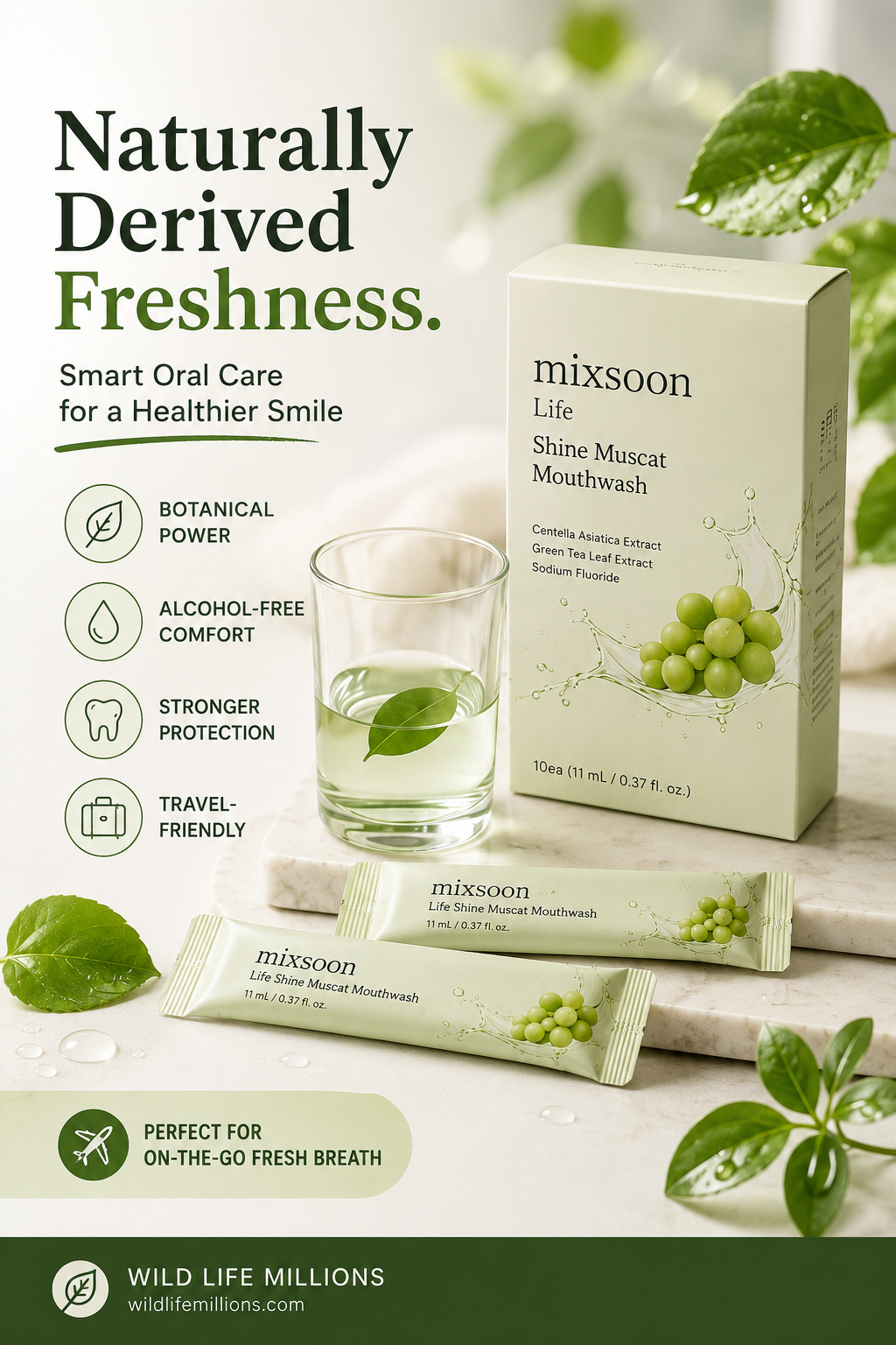 Oral Health - Natural Mouthwash and Toothpaste for Healthier Gums, Teeth and Fresher Breath