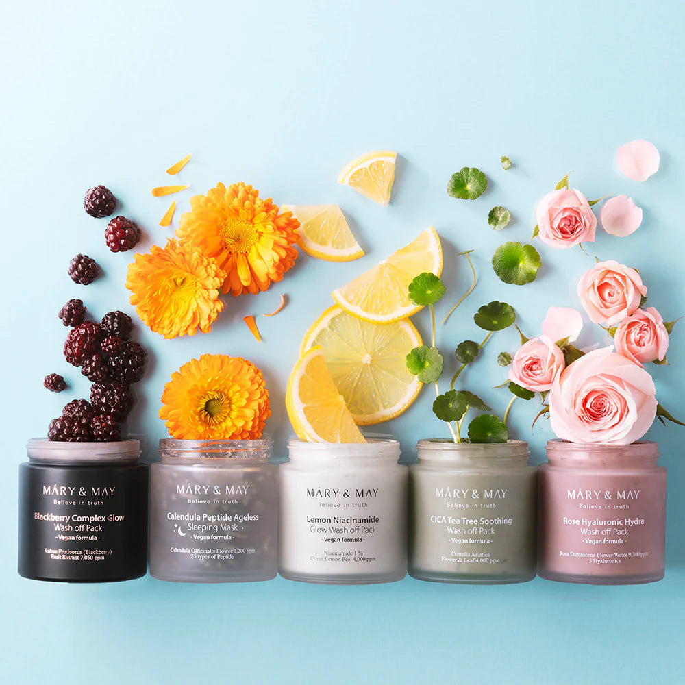 MARY & MAY Lemon Niacinamide Glow Wash Off Pack 125g