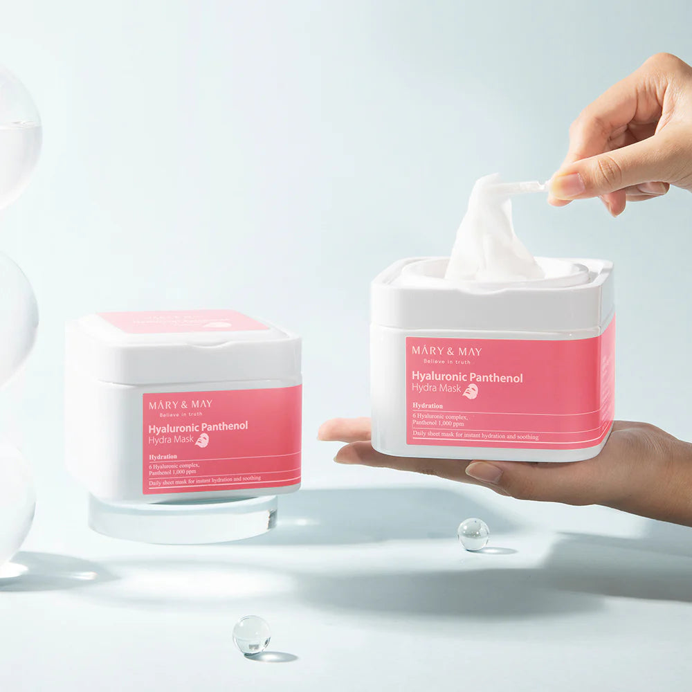 MARY & MAY Hyaluronic Panthenol Hydra Mask 30pcs