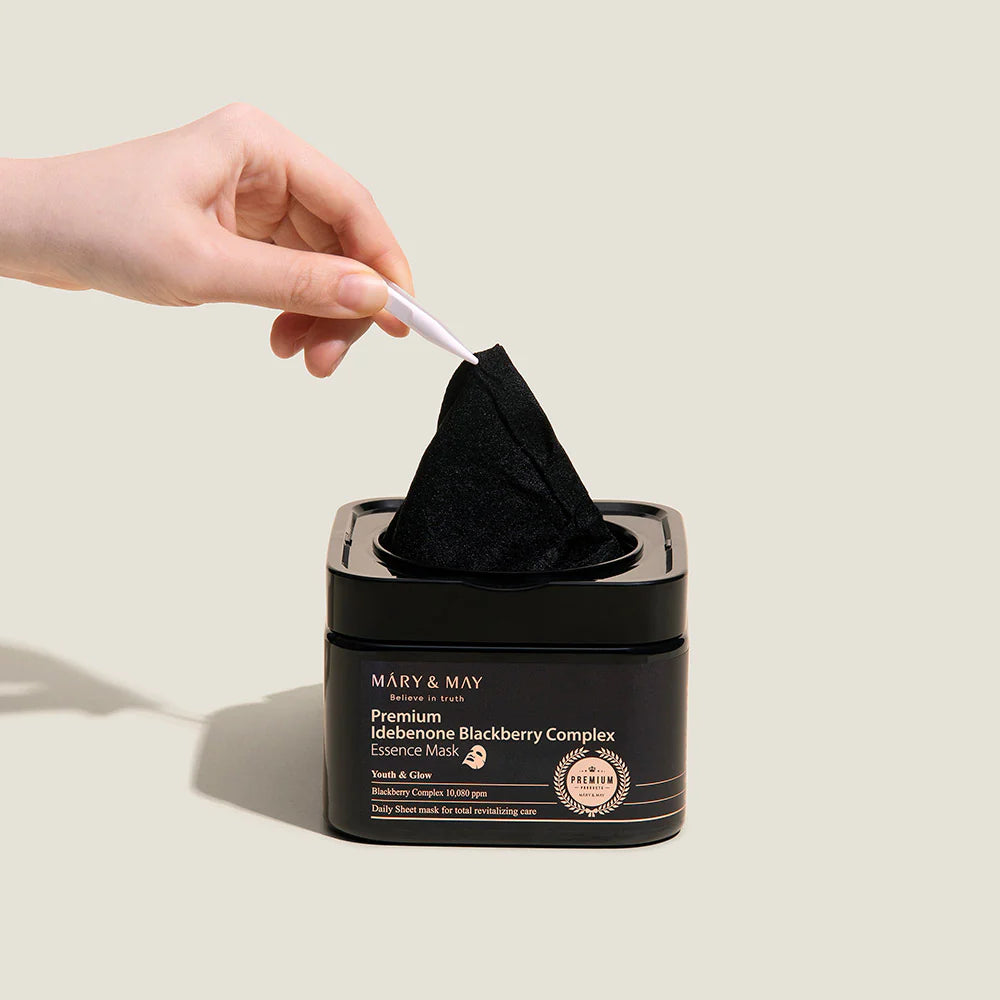 MARY & MAY Premium Idebenon Blackberry Complex Ampoule Mask 20 Sheets - 250g