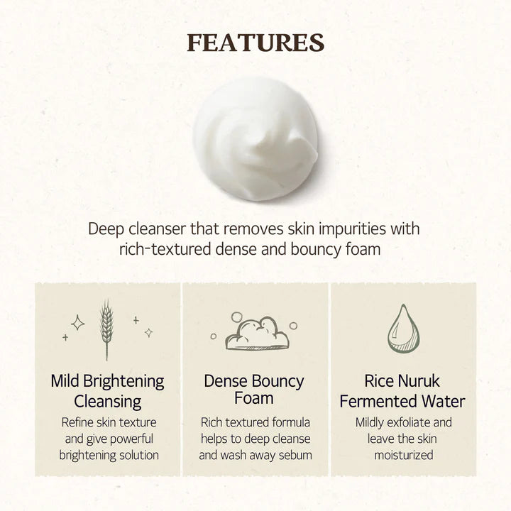 SKINFOOD Rice Daily Brightening Cleansing Foam 150ml