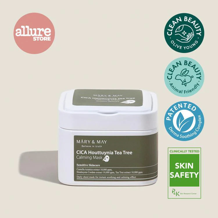 MARY & MAY Cica Houttuynia Tea Tree Calming Mask 30 sheets