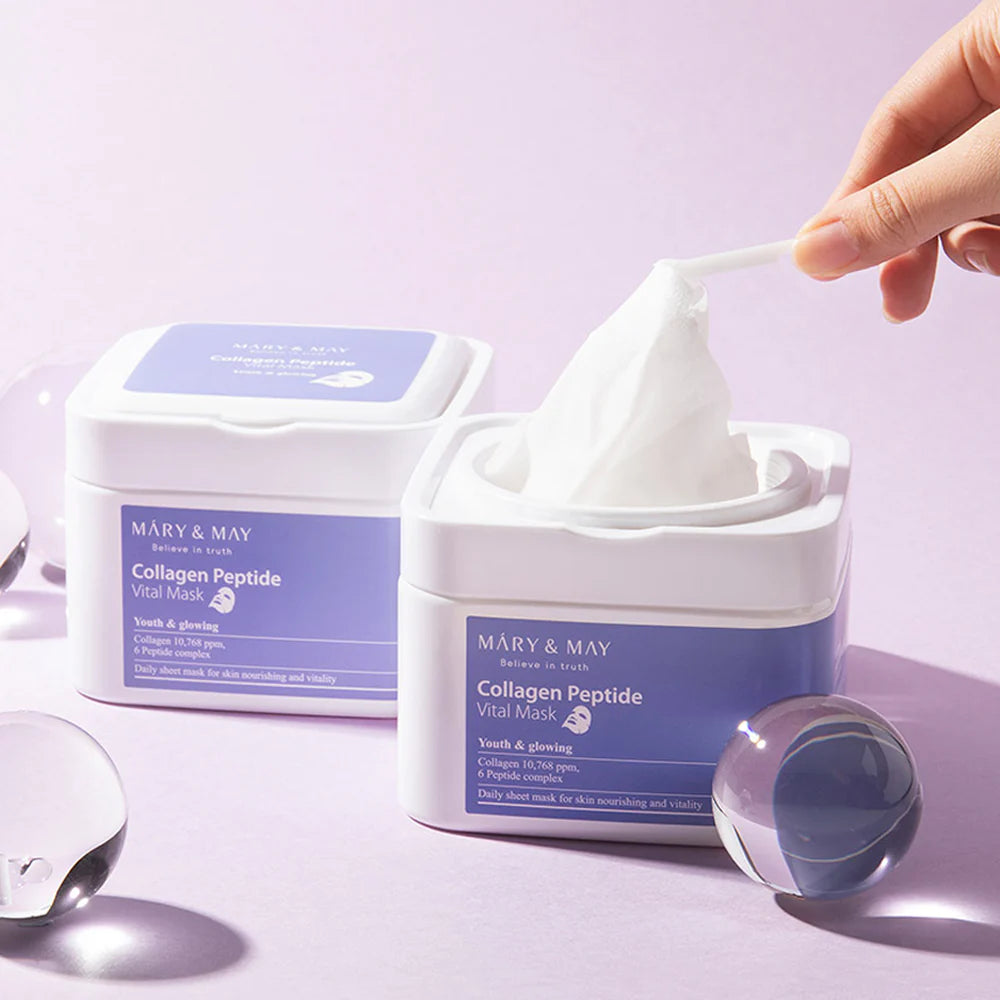 MARY & MAY Collagen Peptide Vital Mask 30pcs