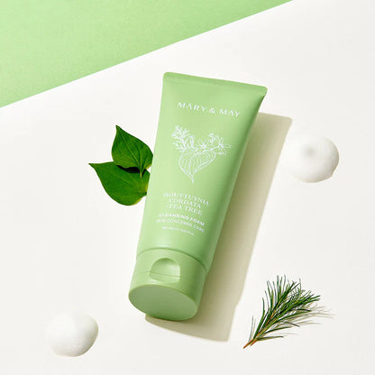 MARY & MAY Houttuynia Cordata + Tea Tree Cleansing Foam