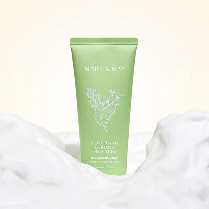 MARY & MAY Houttuynia Cordata + Tea Tree Cleansing Foam