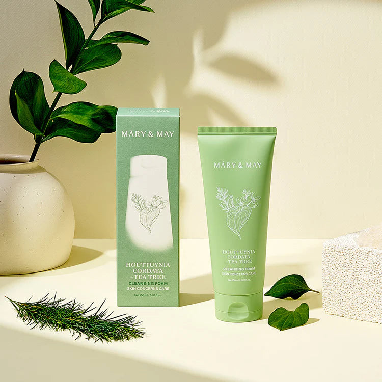 MARY & MAY Houttuynia Cordata + Tea Tree Cleansing Foam