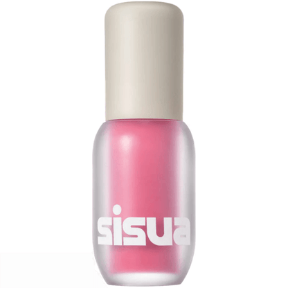 UNLEASHIA Sisua Popcorn Syrup Lip Plumper in a clear bottle with a beige cap displaying the Sisua logo.