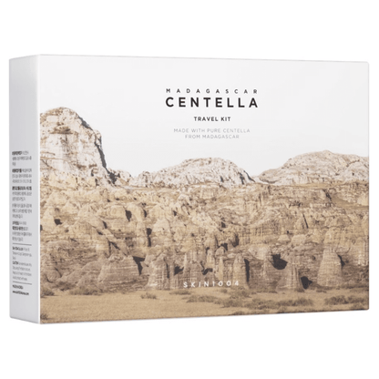 SKIN1004 Madagascar Centella Travel Kit packaging featuring natural landscape design.