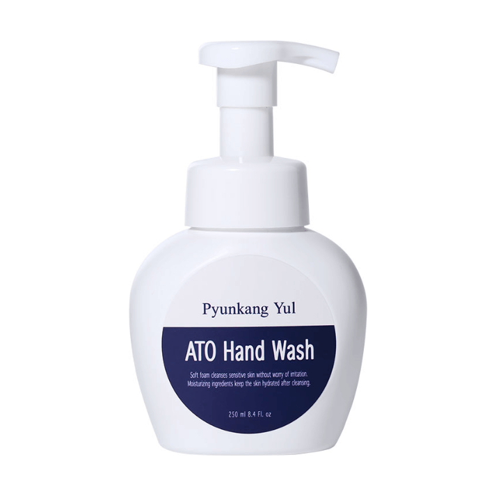 Pyunkang Yul ATO Hand Wash in a pump bottle for soft and hydrated hands without irritation.