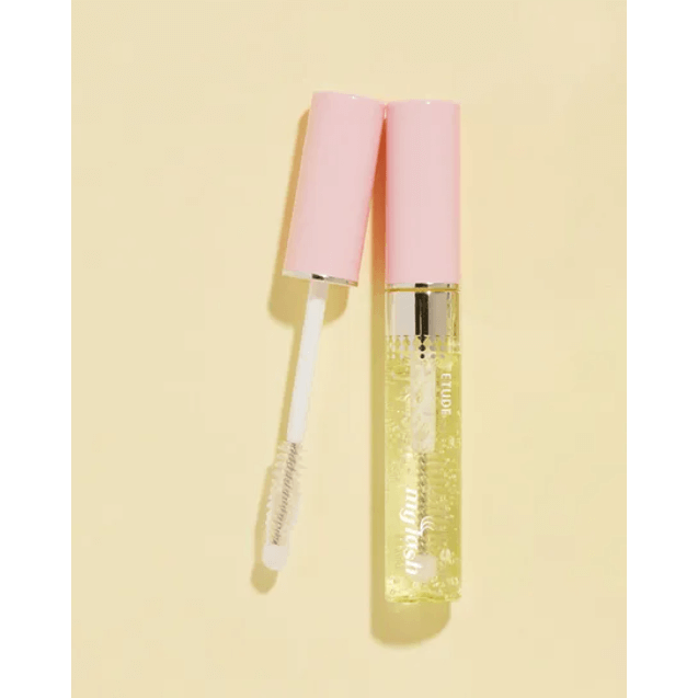 ETUDE My Lash Serum in a pink tube, promoting healthy lash growth with a lightweight gel formula.