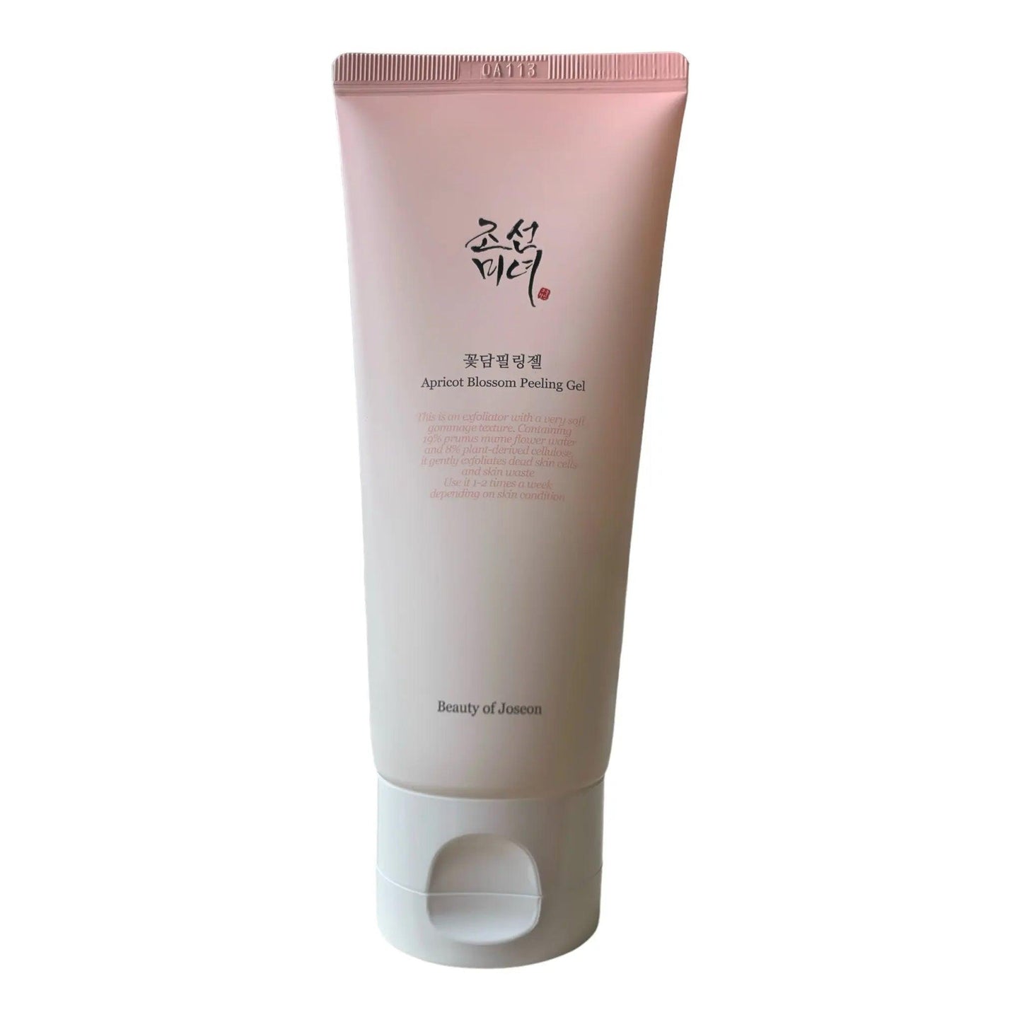 BEAUTY OF JOSEON Apricot Blossom Peeling Gel packaging, designed for gentle exfoliation and skin care.