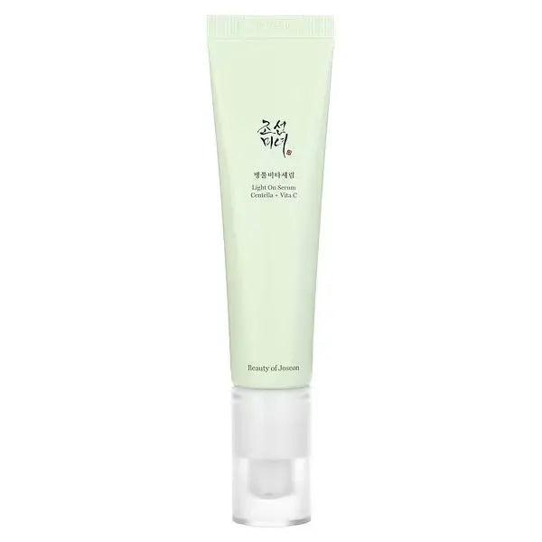 BEAUTY OF JOSEON Light On Serum Centella + Vita C in a green tube packaging