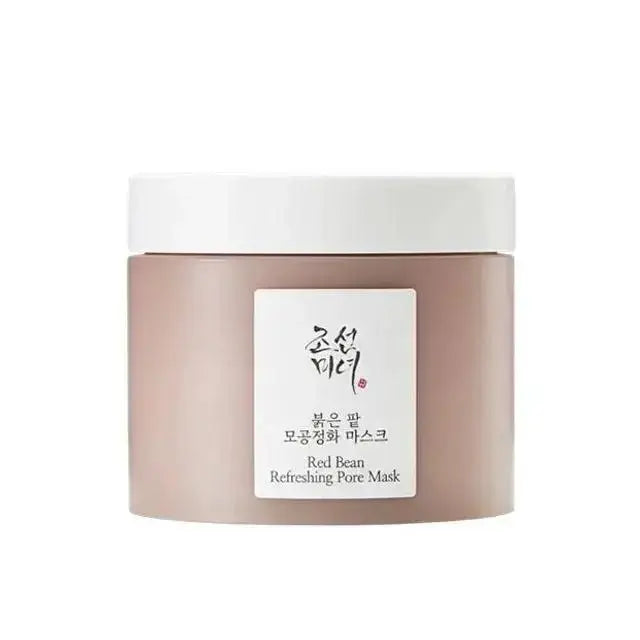 BEAUTY OF JOSEON Red Bean Refreshing Pore Mask in a jar with a soft clay texture for deep cleansing.