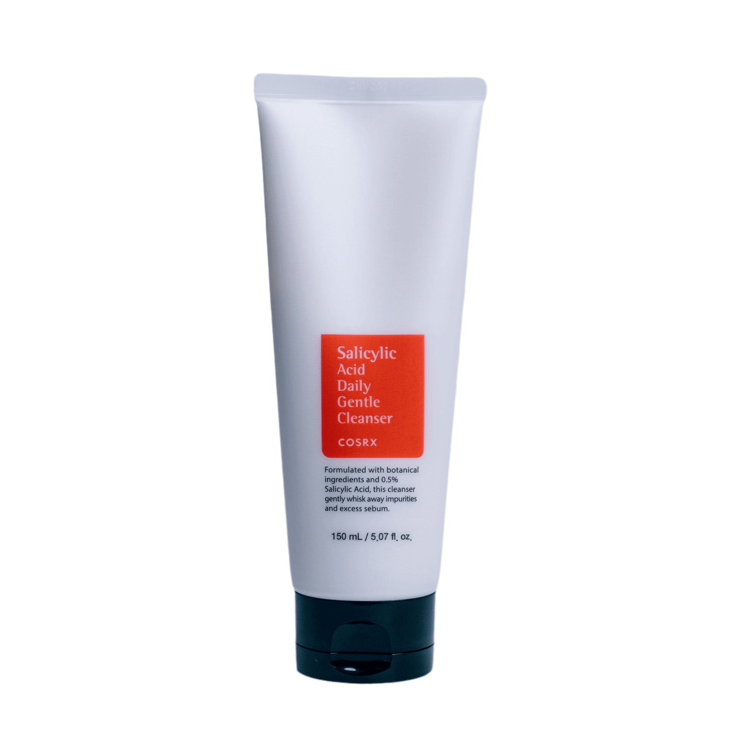 COSRX Salicylic Acid Daily Gentle Cleanser 150ml in a sleek tube packaging for effective skin cleansing.