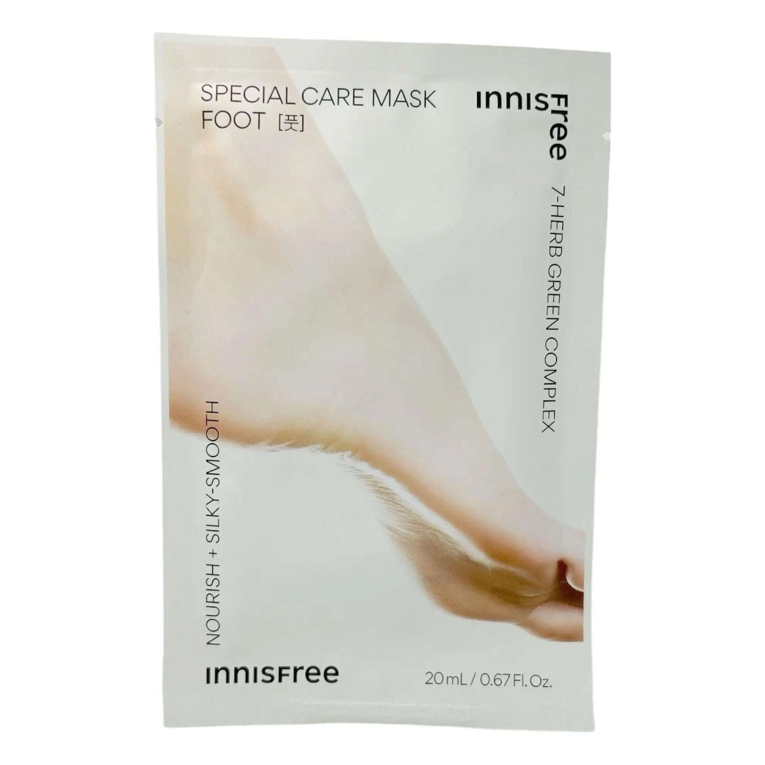 INNISFREE - Special Care Mask Foot for moisturizing and softening rough skin of feet with 7-Herb Complex.