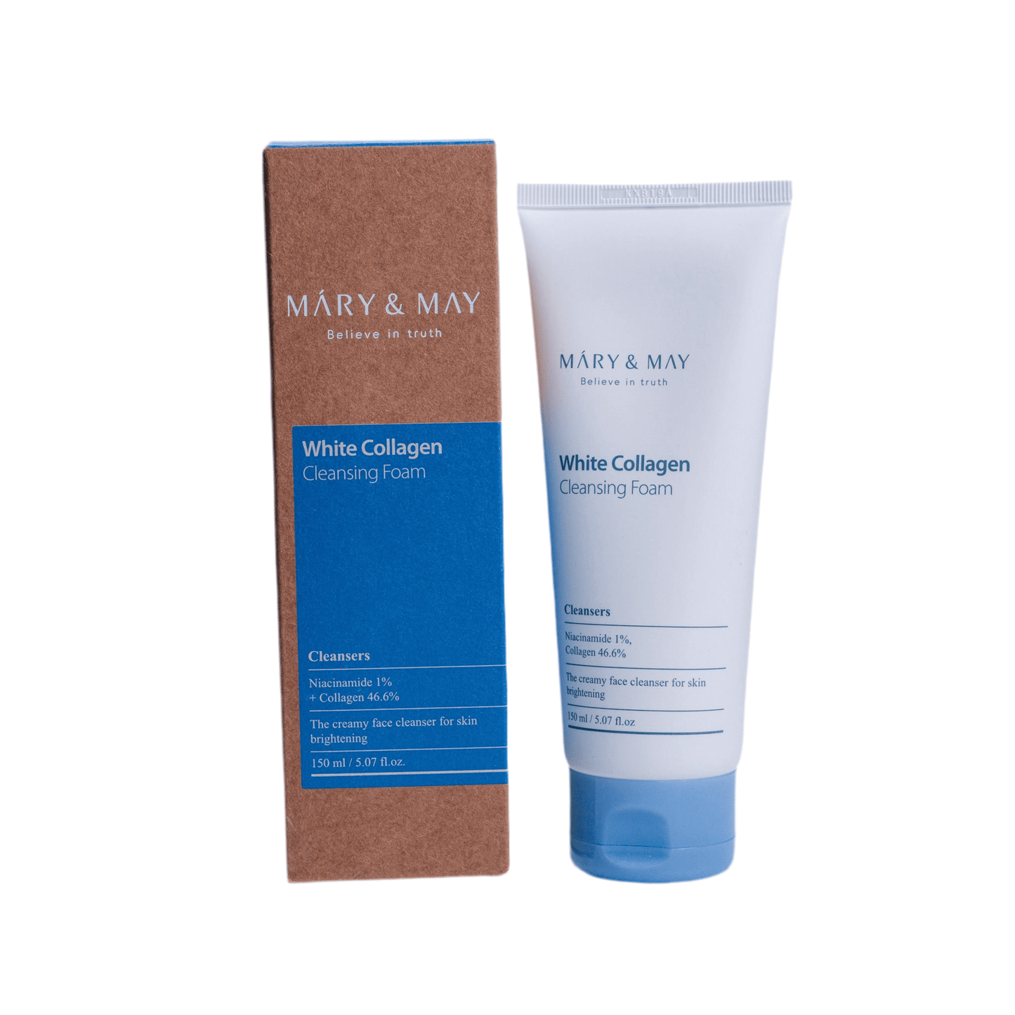 MARY & MAY White Collagen Cleansing Foam 150ml - Wild Life Millions