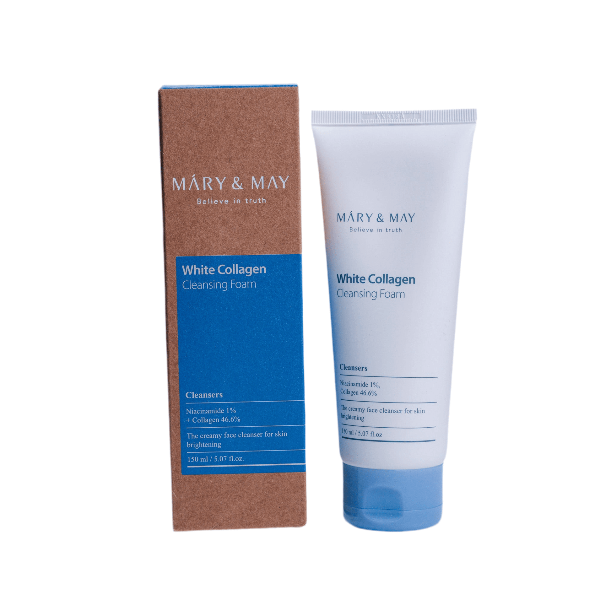 MARY & MAY White Collagen Cleansing Foam 150ml - Wild Life Millions