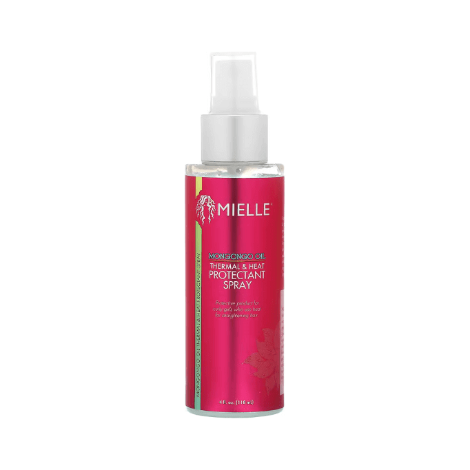 Milelle Mongongo Oil Thermal & Heat Protectant Spray for hair protection and shine.
