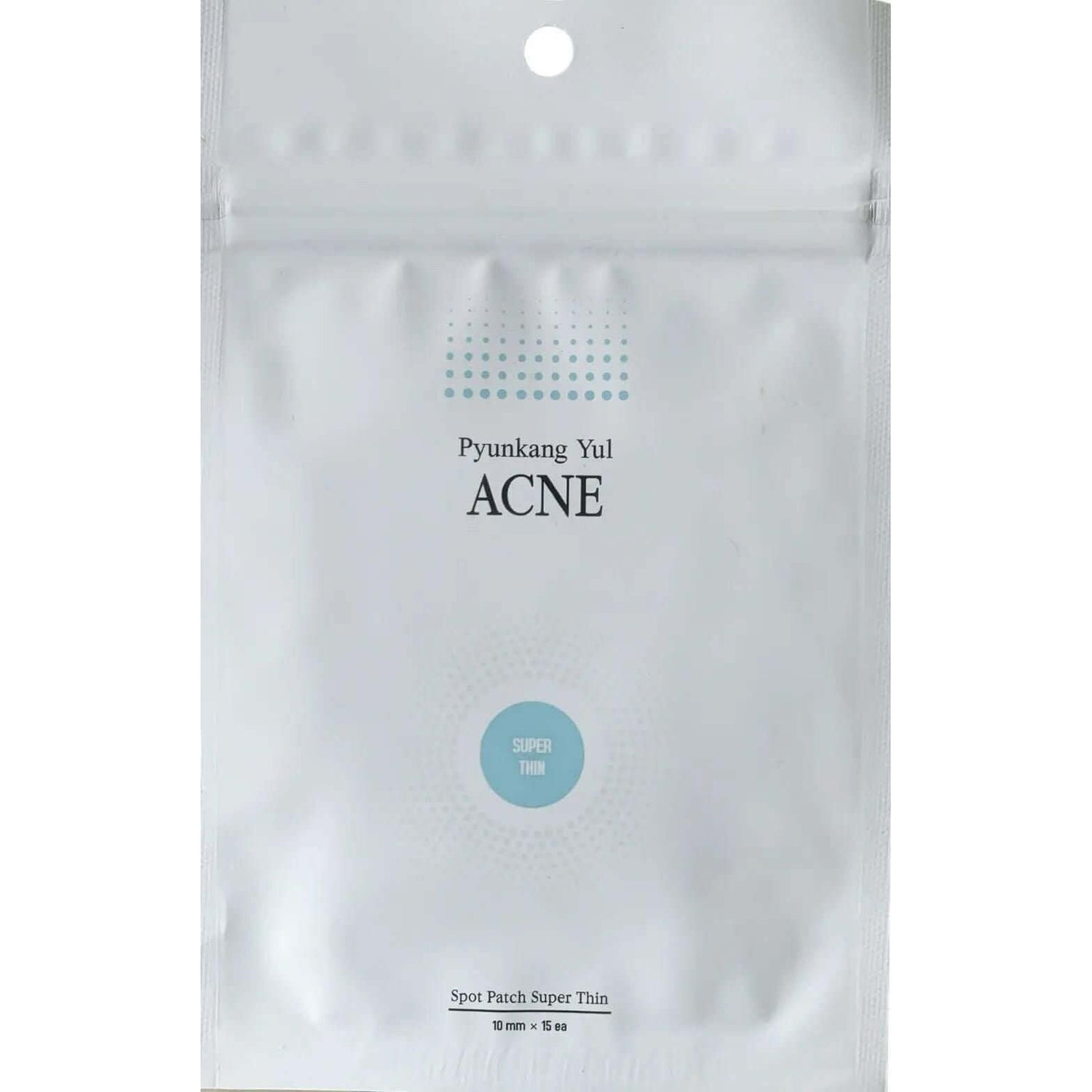 PYUNKANG YUL Acne Spot Patch Super Thin packaging showing acne treatment patches for blemishes.