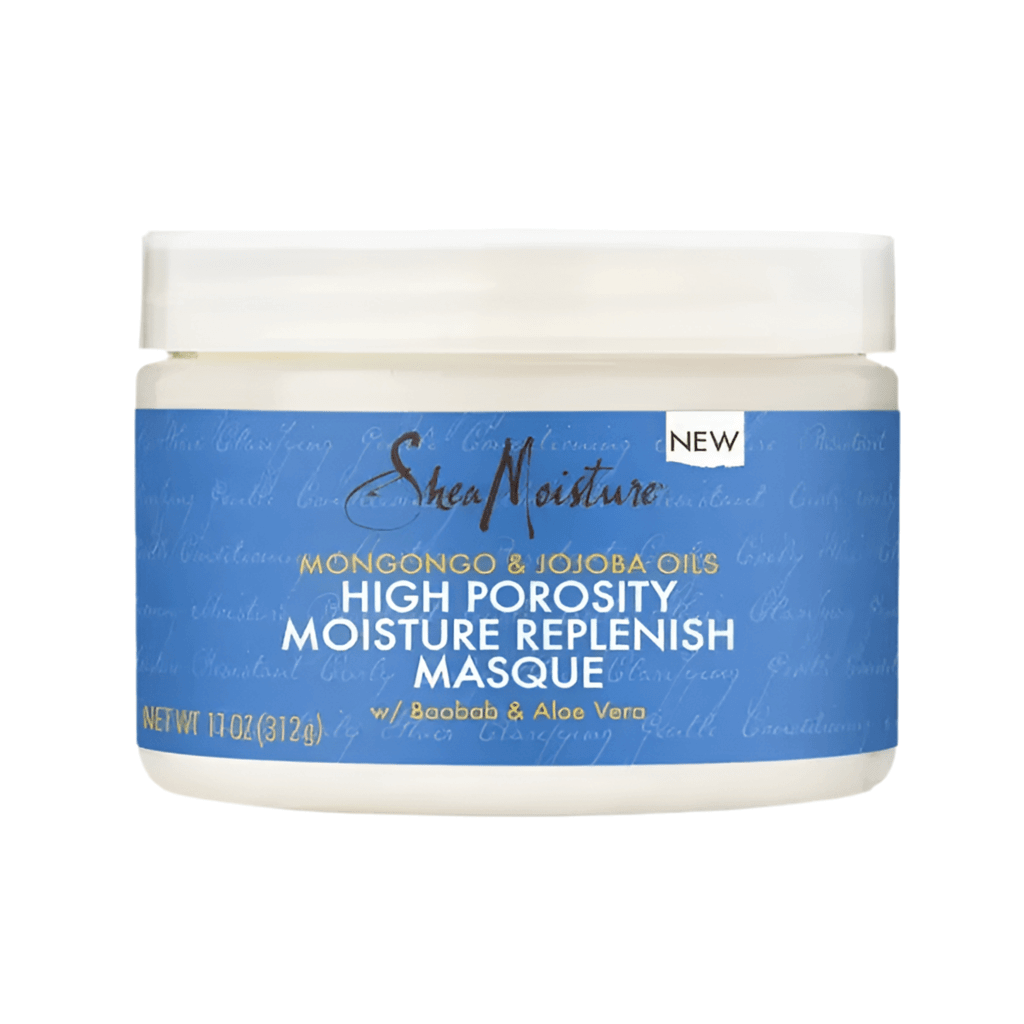 SHEA MOISTURE High Porosity Moisture Replenish Masque 312g for deep conditioning high porosity hair.