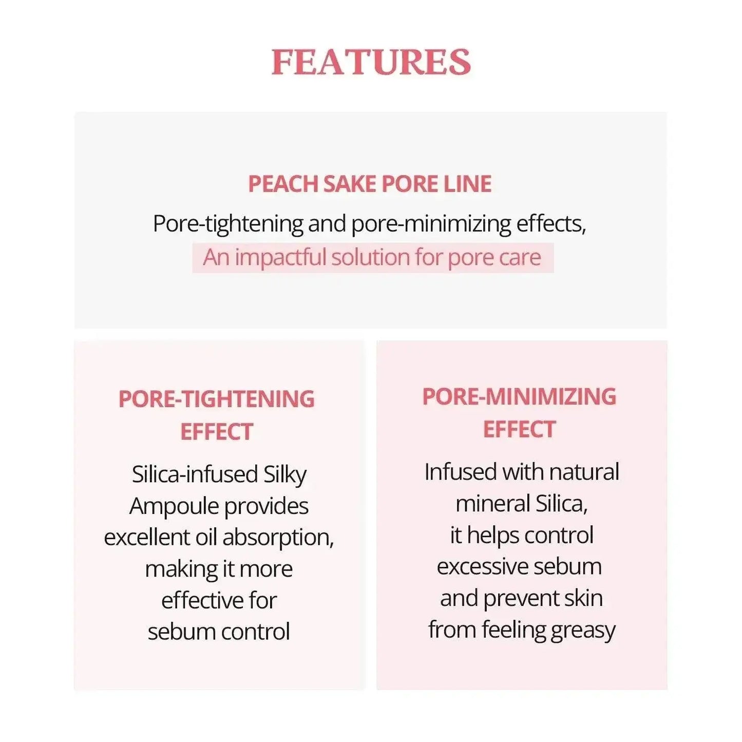 SKINFOOD Peach Sake Pore Serum 55ml features pore-tightening and pore-minimizing effects for effective skincare.