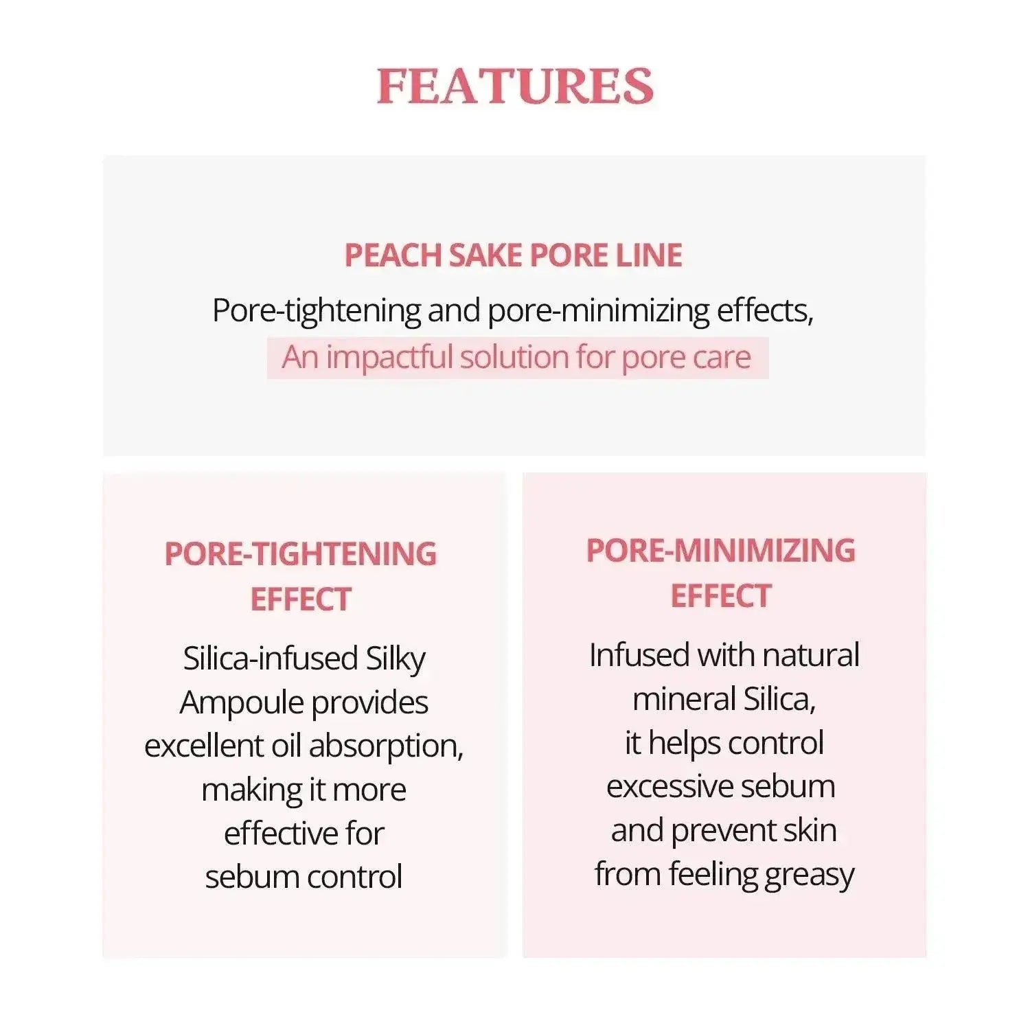 SKINFOOD Peach Sake Pore Serum 55ml features pore-tightening and pore-minimizing effects for effective skincare.