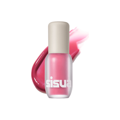 UNLEASHIA Popcorn Syrup Lip Plumper in strawberry cream color with a shiny finish and silicone applicator.