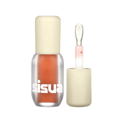 UNLEASHIA Popcorn Syrup Lip Plumper in a sleek bottle with a silicone applicator for precise application.